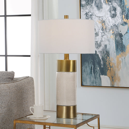 Uttermost Adelia Ivory & Brass Table Lamp | Table Lamps | Modishstore