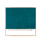 Manhattan Comfort Trillium 57.48 in. Aqua Blue and Rose Gold Velvet 2-Seater Loveseat | Loveseats | Modishstore-3