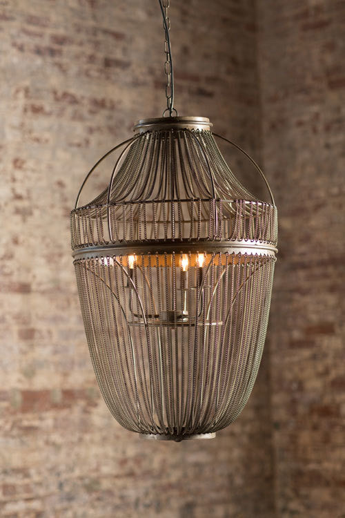 Vagabond Vintage Large Multi Bulb Chain Chandelier - I | Modishstore | Chandeliers