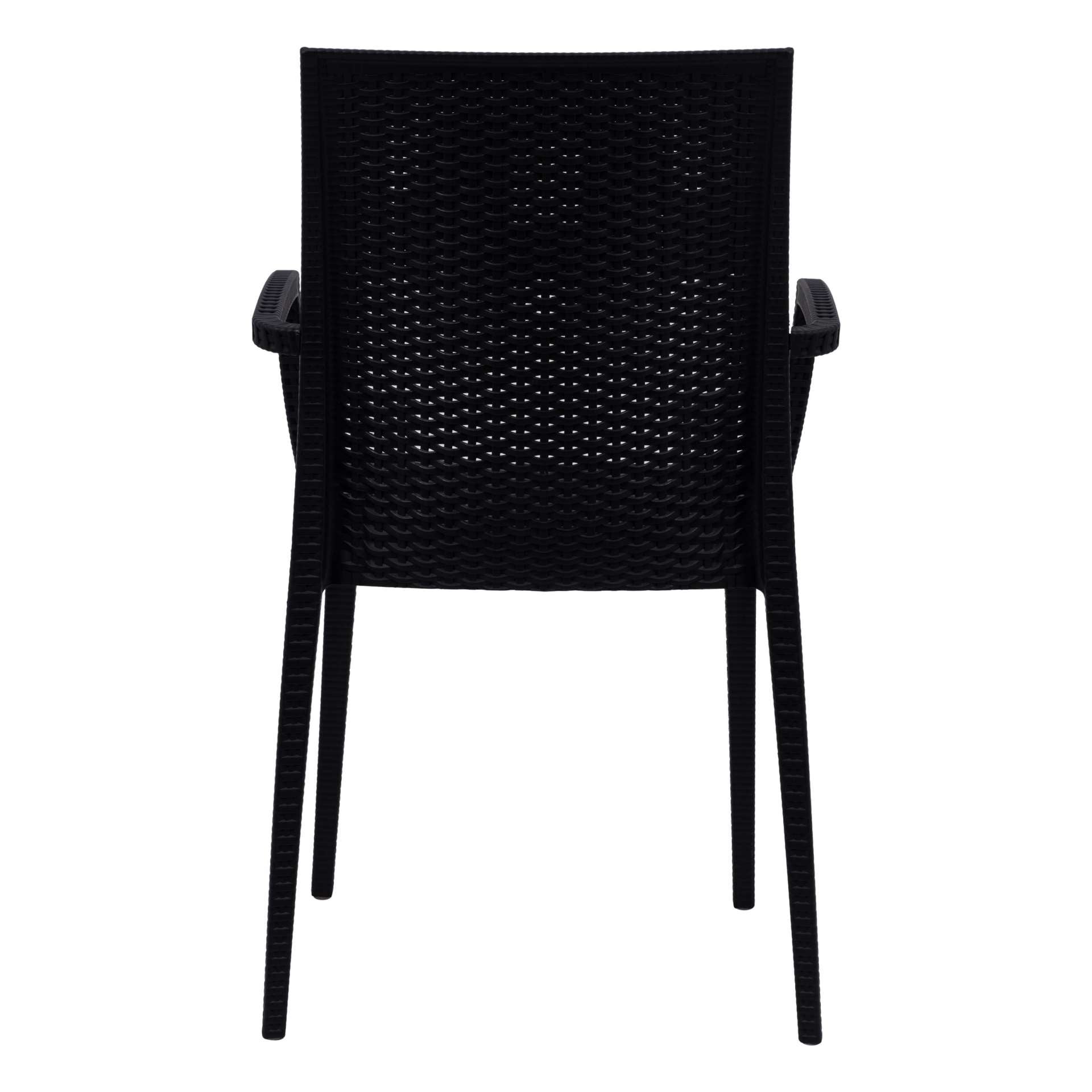 LeisureMod Weave Mace Indoor/Outdoor Chair (With Arms) | Outdoor Chairs | Modishstore - 3