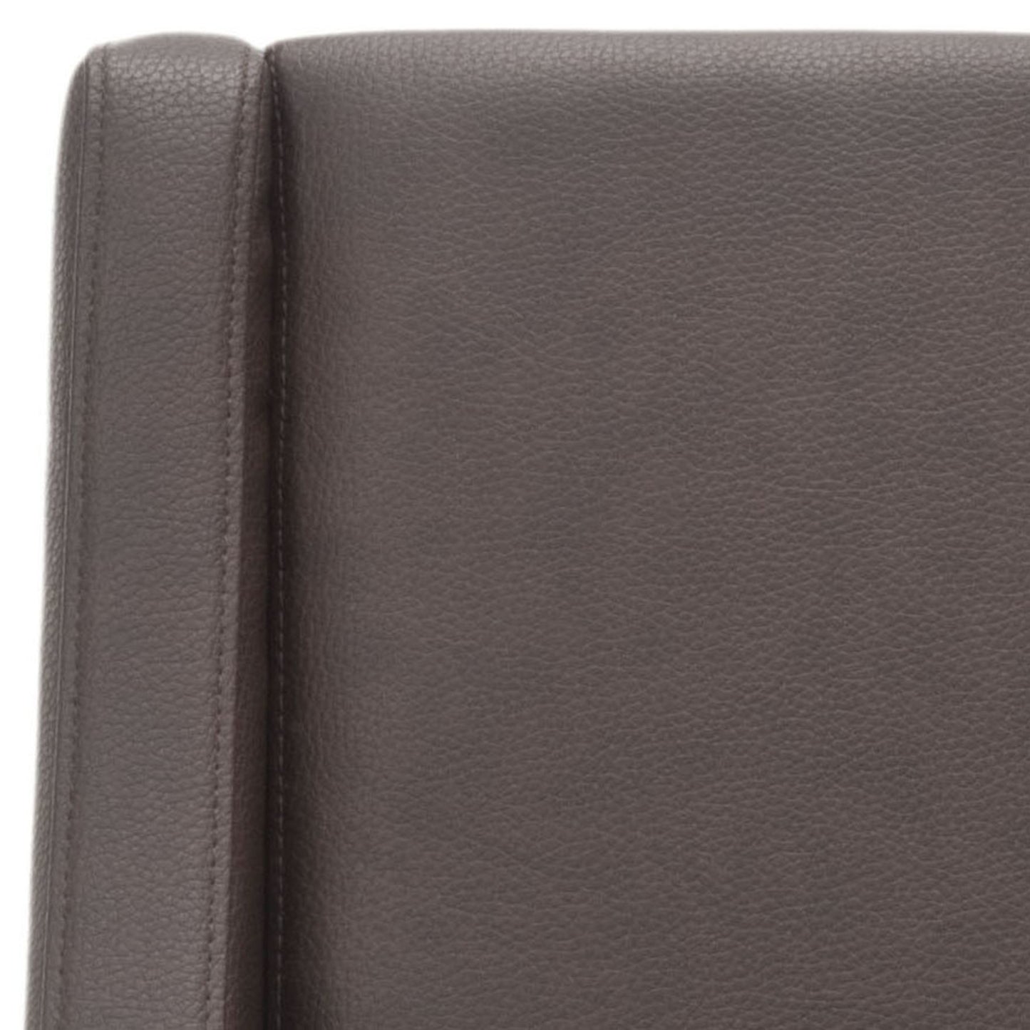 Safavieh Brown Leather Sloping Armchair | Armchairs | Modishstore - 6