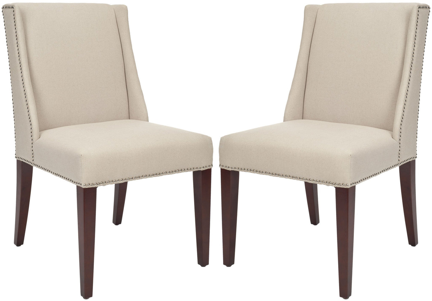 Safavieh Lauren Side Chair W/ Nickel Nail Heads - Set Of 2 | Dining Chairs | Modishstore - 1