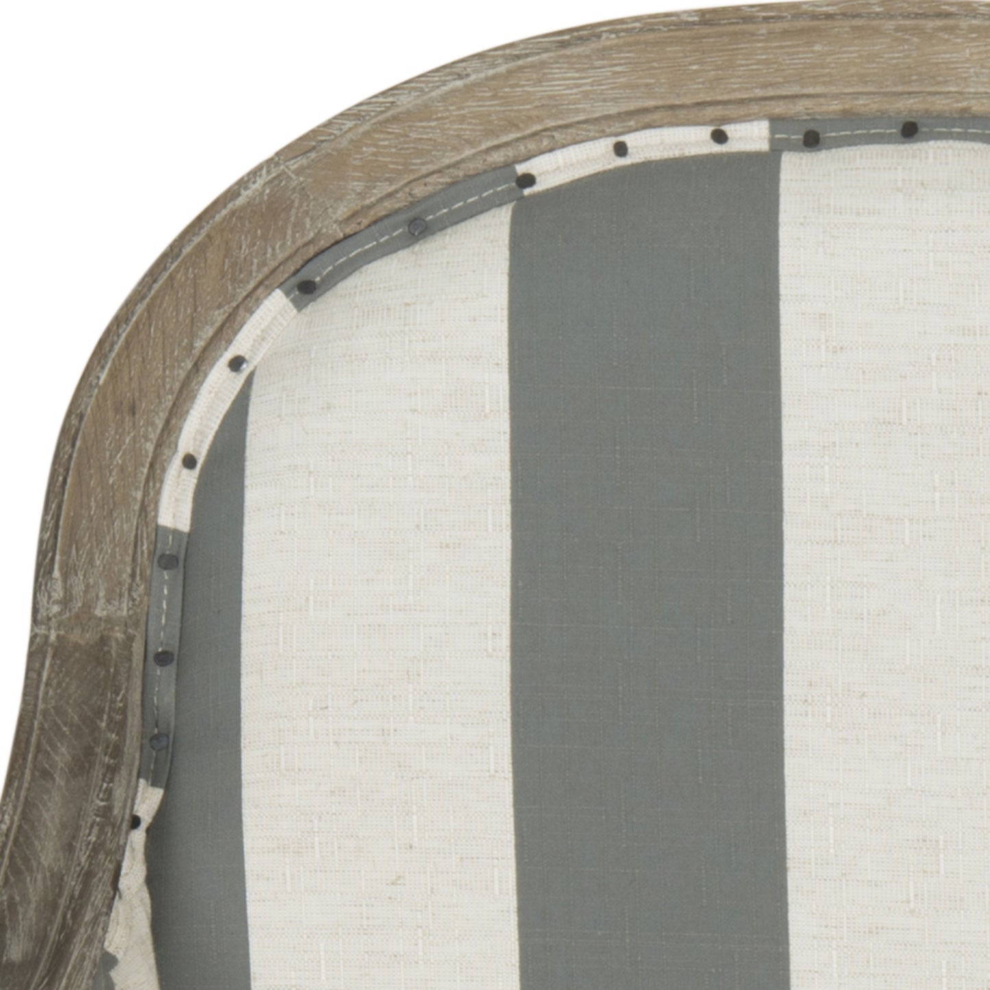 Safavieh Esther Arm Chair With Awning Stripes - Flat Black Nail Heads | Armchairs | Modishstore - 6