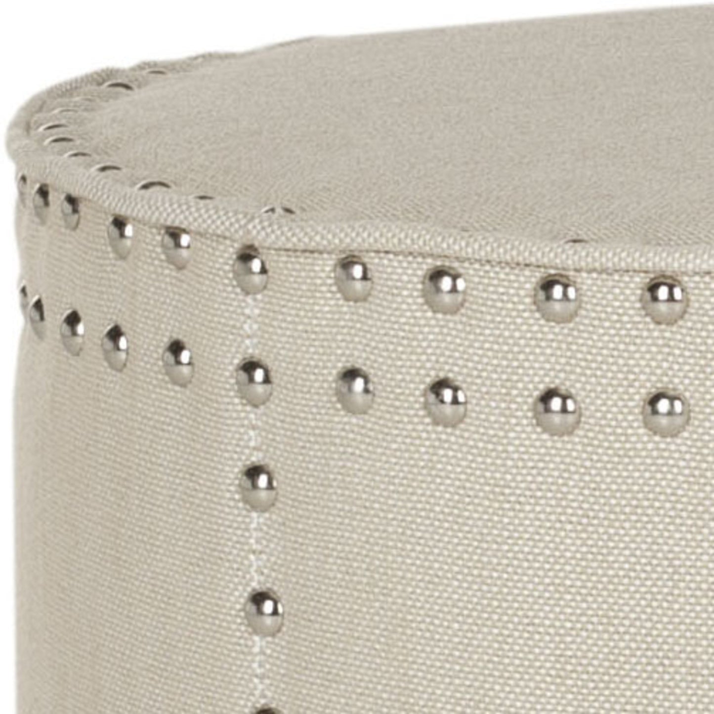 Safavieh Paula Ottoman - Silver Nail Heads | Ottomans | Modishstore - 8