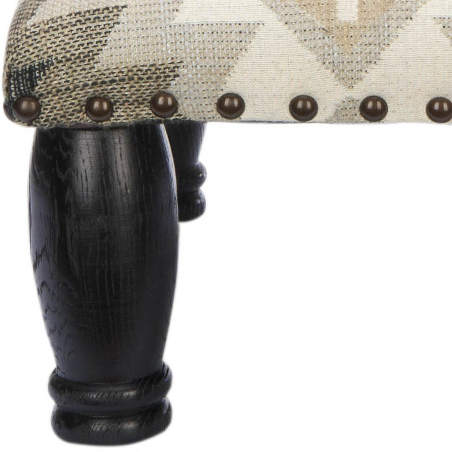 Safavieh Makalo Ottoman - Brass Nail Heads | Ottomans | Modishstore - 3