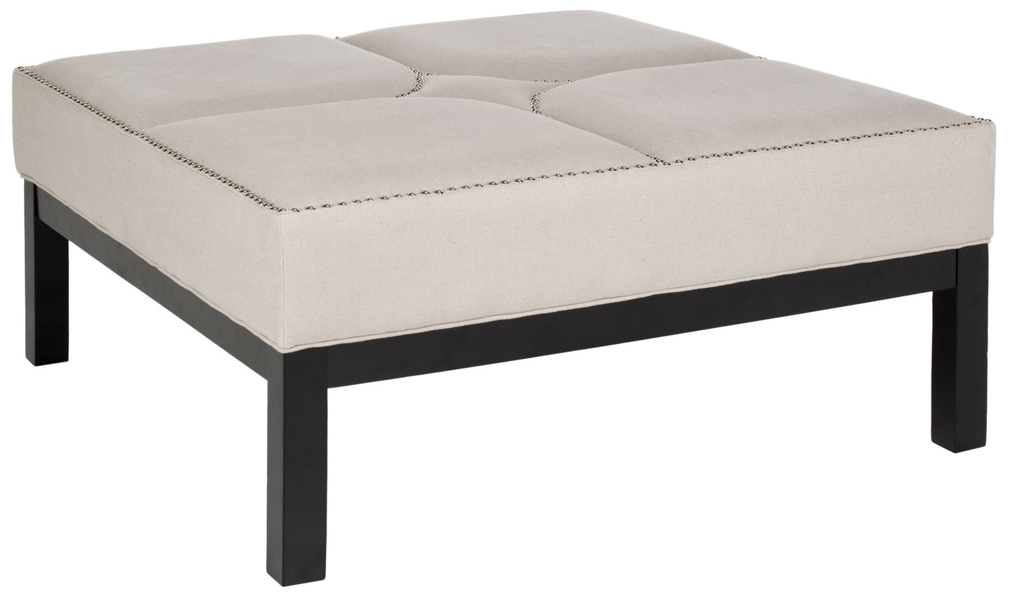 Safavieh Terrence Cocktail Ottoman - Silver Nail Heads | Ottomans | Modishstore - 17