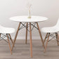 32" Round Eiffel Table Set - Wood Legs By Modholic | Dining Sets | Modishstore