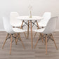 32" Round Eiffel Table Set - Wood Legs By Modholic | Dining Sets | Modishstore - 2