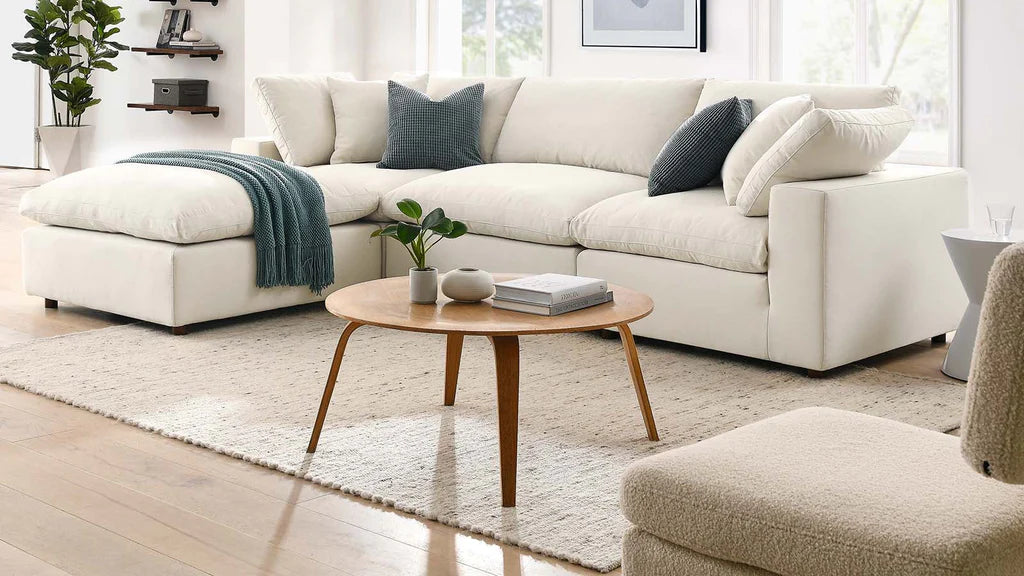 Feather 3 Seater Sectional Sofa With Ottoman By Modholic | Sectional | Modishstore - 8