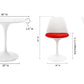 Tulip 36" Fiberglass Dining Table & Chairs 5Pc Set By Modholic | Dining Sets | Modishstore - 5
