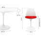 Tulip 48" Fiberglass Dining Table & Chairs 7Pc Set By Modholic | Dining Sets | Modishstore - 5