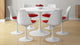 Tulip 48" Fiberglass Dining Table & Chairs 7Pc Set By Modholic | Dining Sets | Modishstore