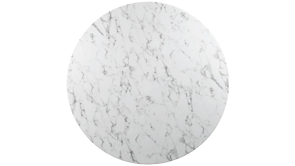 Tulip Marble Dining Table - 54" Round, Black Base By Modholic | Dining Tables | Modishstore - 5