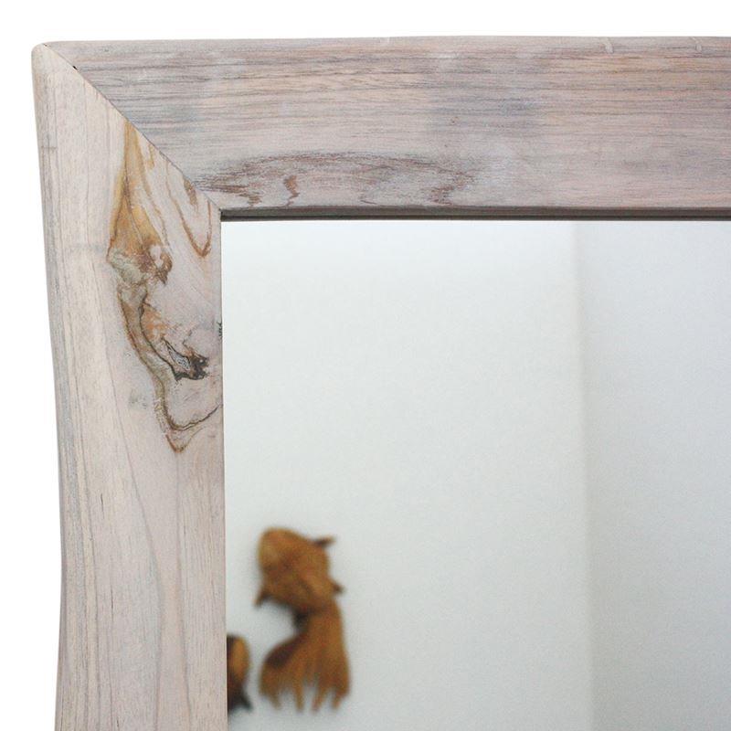 Haussmann Mirror Ne Teak Rectangle 48" H - Agate Grey | Mirrors | Modishstore-5