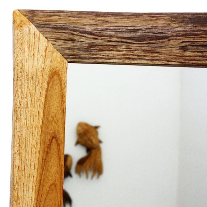 Haussmann Mirror Ne Teak Rectangle48" H - Oak | Mirrors | Modishstore-5