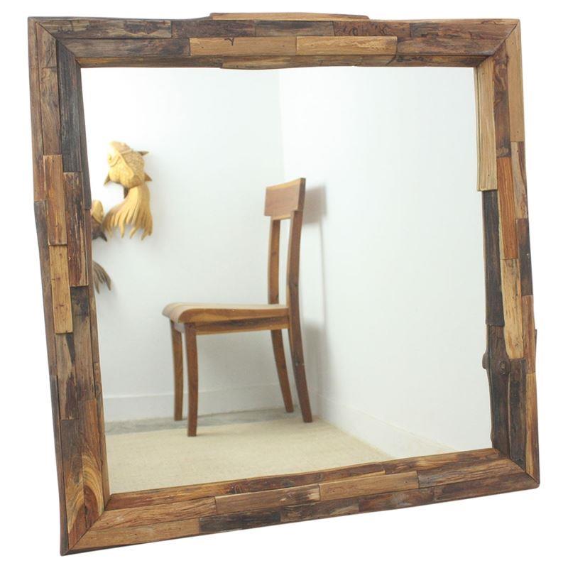 Haussmann Mirror Ne Teak Branch 30" Sq - Tung Oil | Mirrors | Modishstore-3