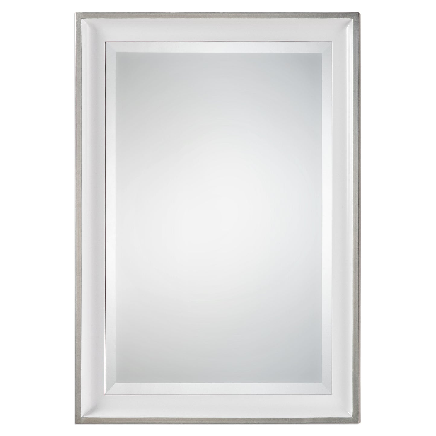 Uttermost Lahvahn White Silver Mirror | Mirrors | Modishstore - 2