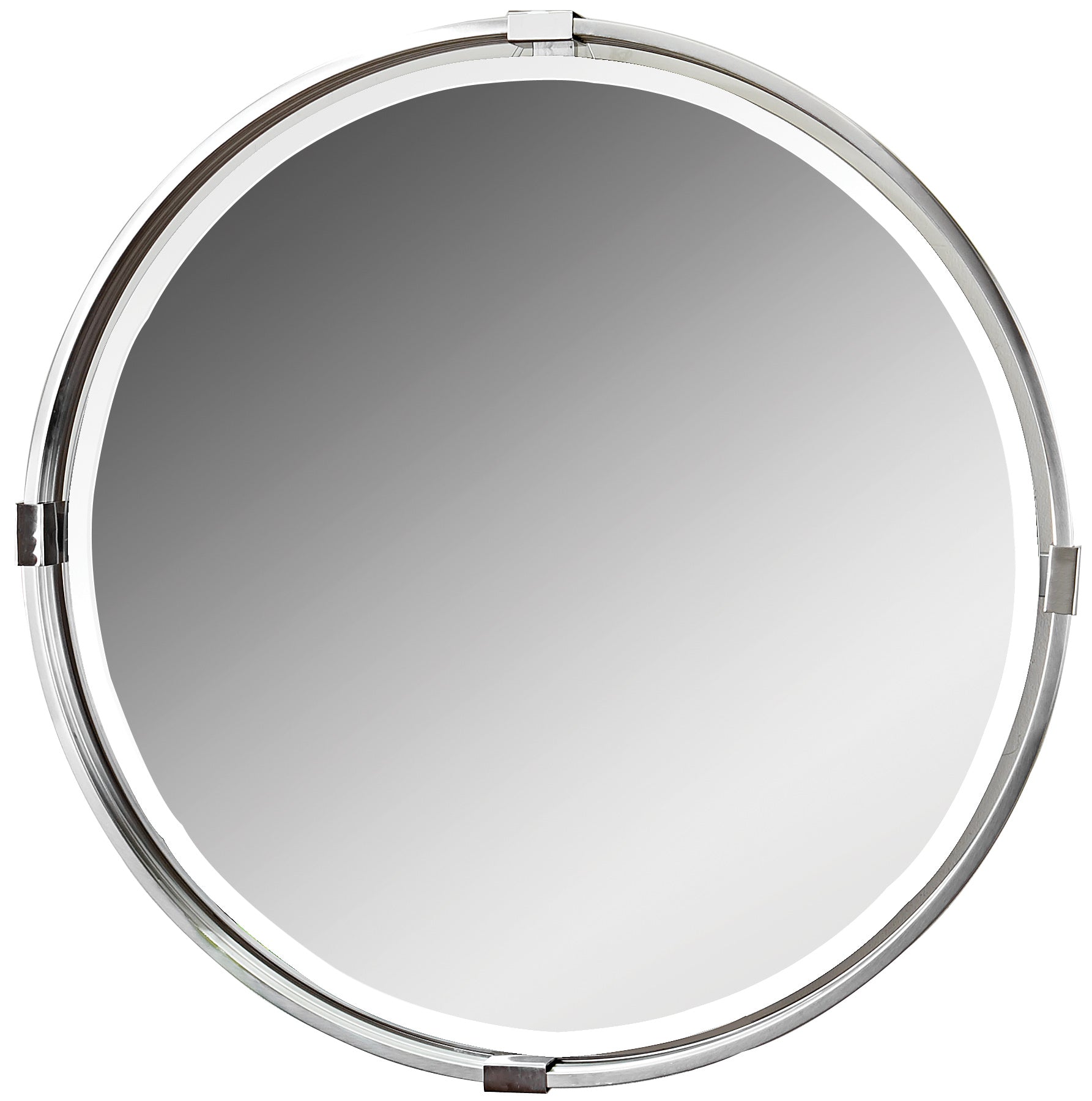 Uttermost Tazlina Brushed Nickel Round Mirror | Mirrors | Modishstore - 3