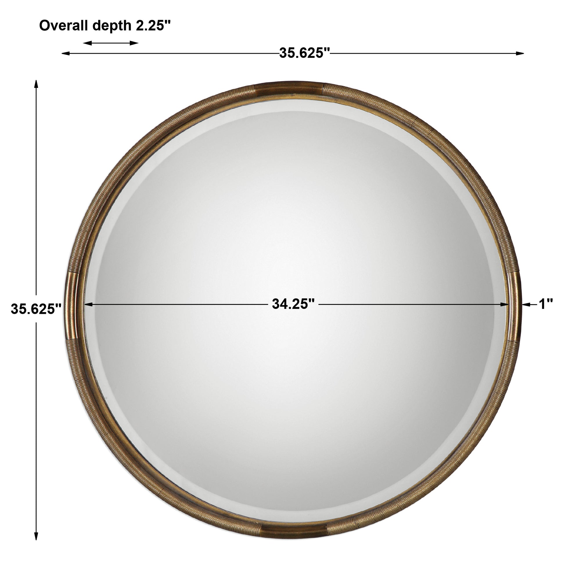 Uttermost Finnick Iron Coil Round Mirror | Mirrors | Modishstore - 3