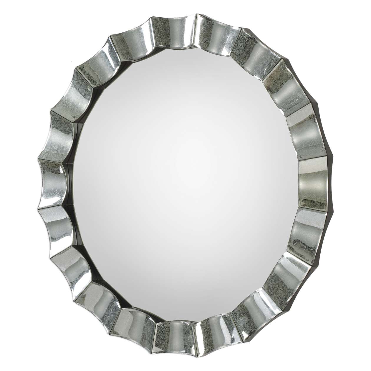 Uttermost Sabino Scalloped Round Mirror | Mirrors | Modishstore - 2