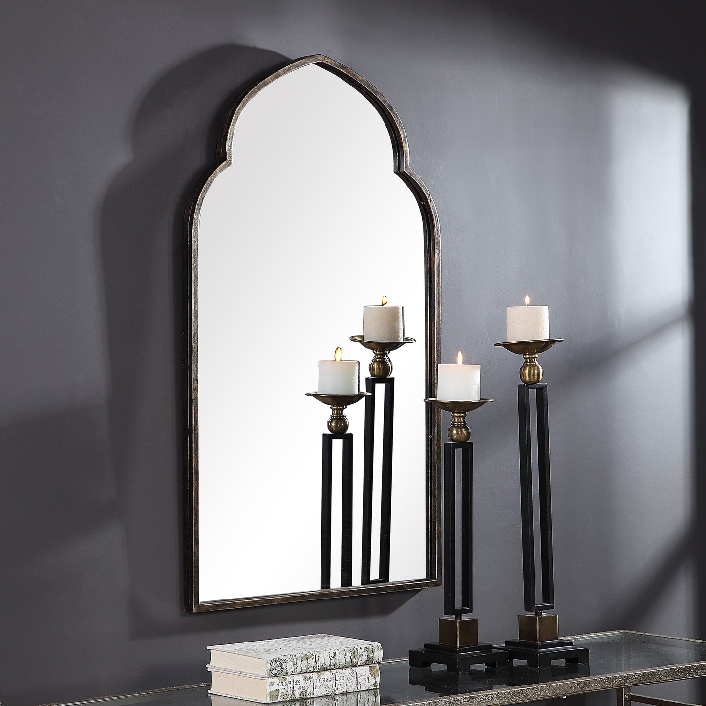 The beautiful arch of this metal frame By Modish Store | Mirrors | Modishstore - 3
