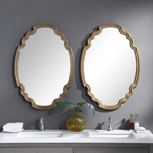 Uttermost Ariane Gold Oval Mirror | Mirrors | Modishstore
