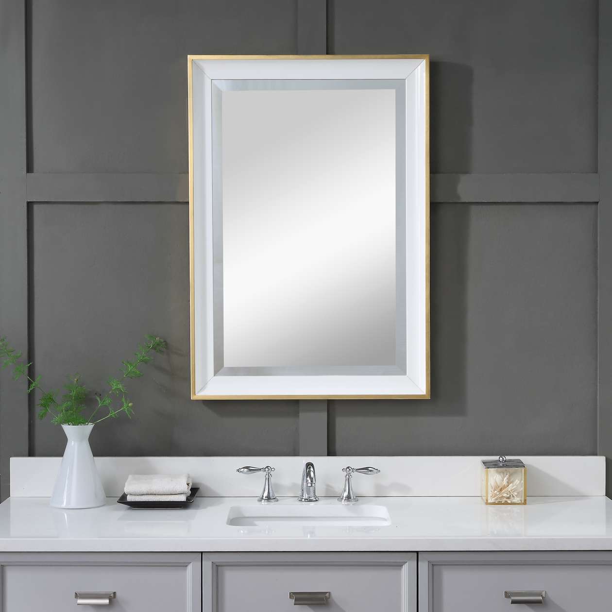 Uttermost Gema White Mirror | Mirrors | Modishstore - 4