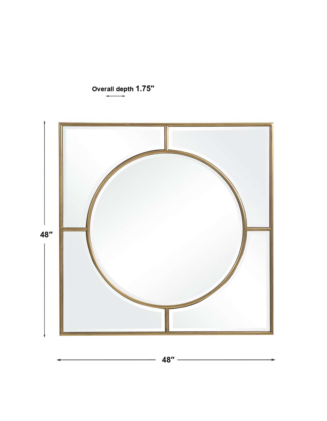 Uttermost Stanford Gold Square Mirror | Mirrors | Modishstore - 5