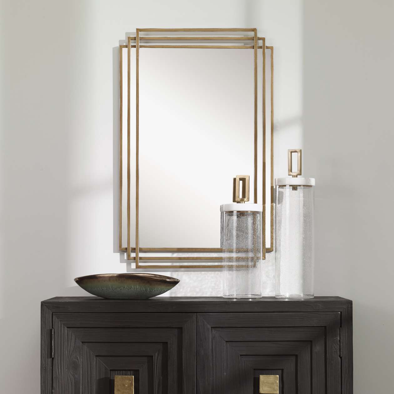 Uttermost Amherst Brushed Gold Mirror | Mirrors | Modishstore - 7