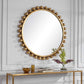 Uttermost Cyra Gold Round Mirror | Mirrors | Modishstore - 2