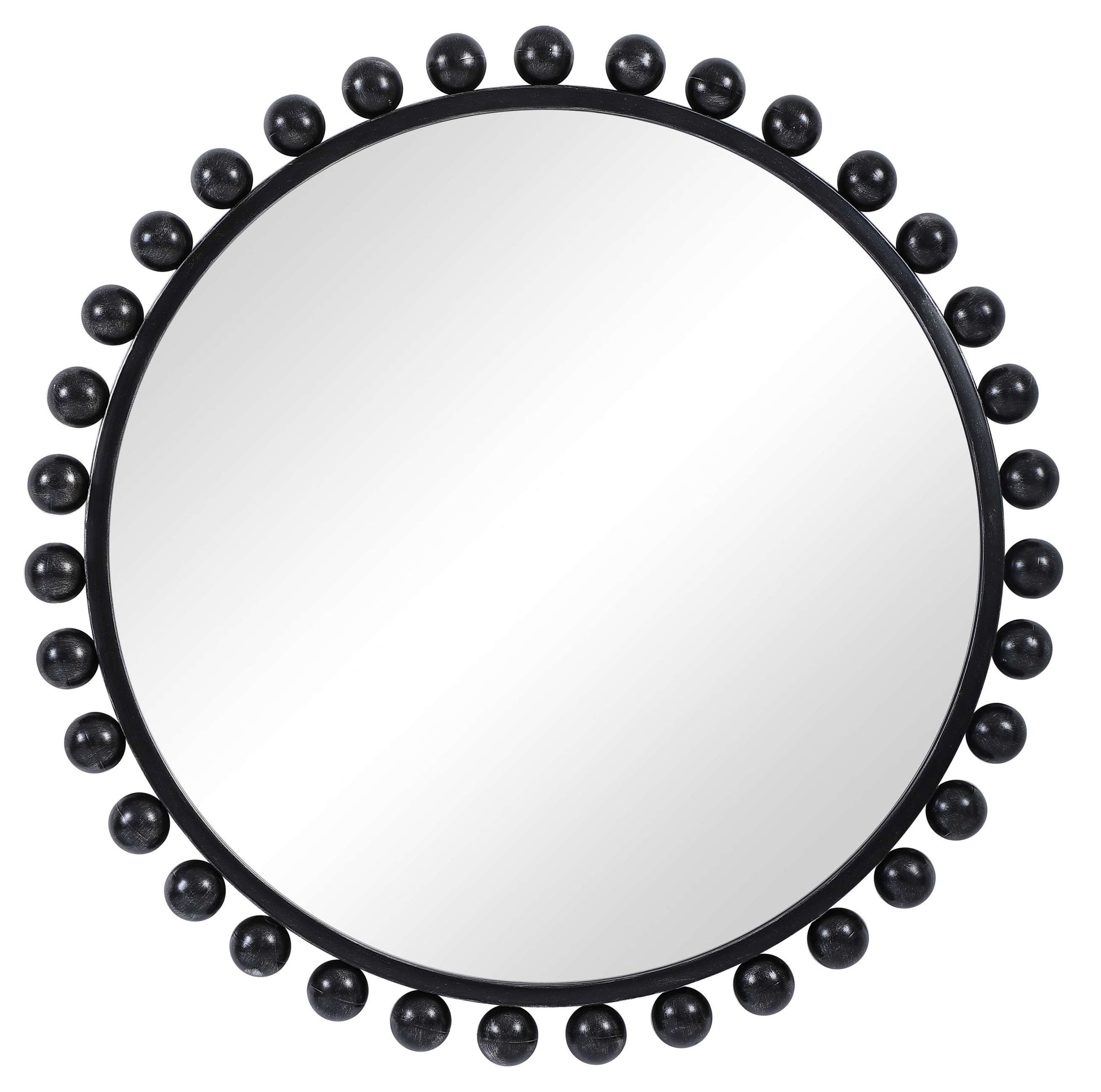 Uttermost Cyra Black Round Mirror | Mirrors | Modishstore - 3
