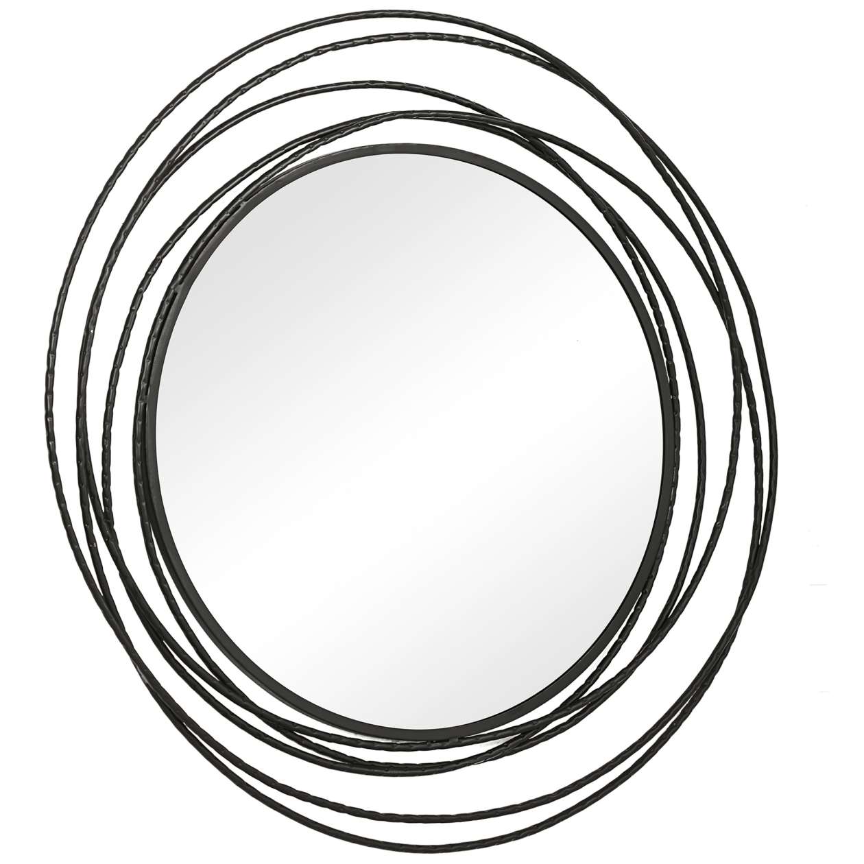 Uttermost Whirlwind Black Round Mirror | Mirrors | Modishstore - 5