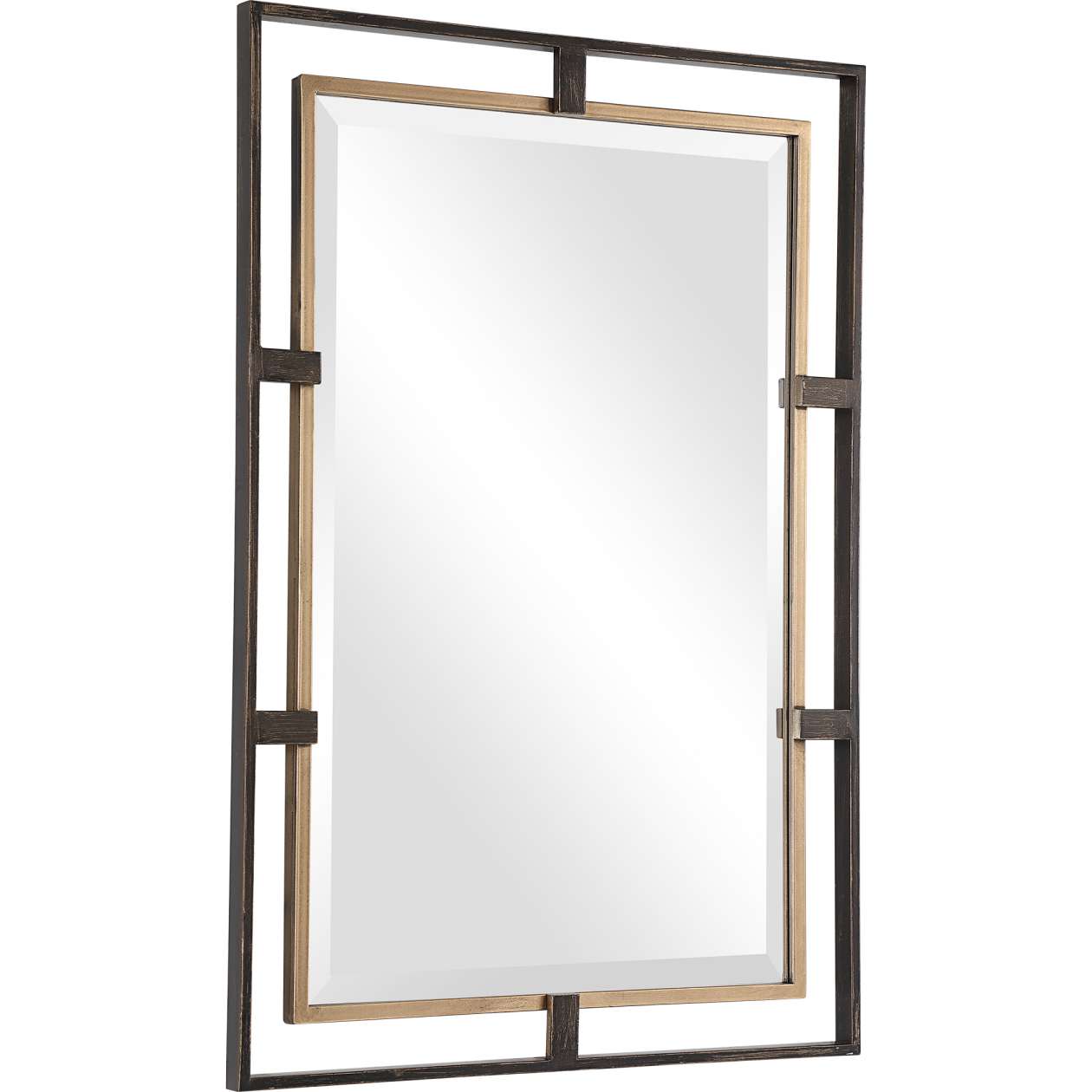 Uttermost Carrizo Gold & Bronze Rectangle Mirror | Mirrors | Modishstore - 3