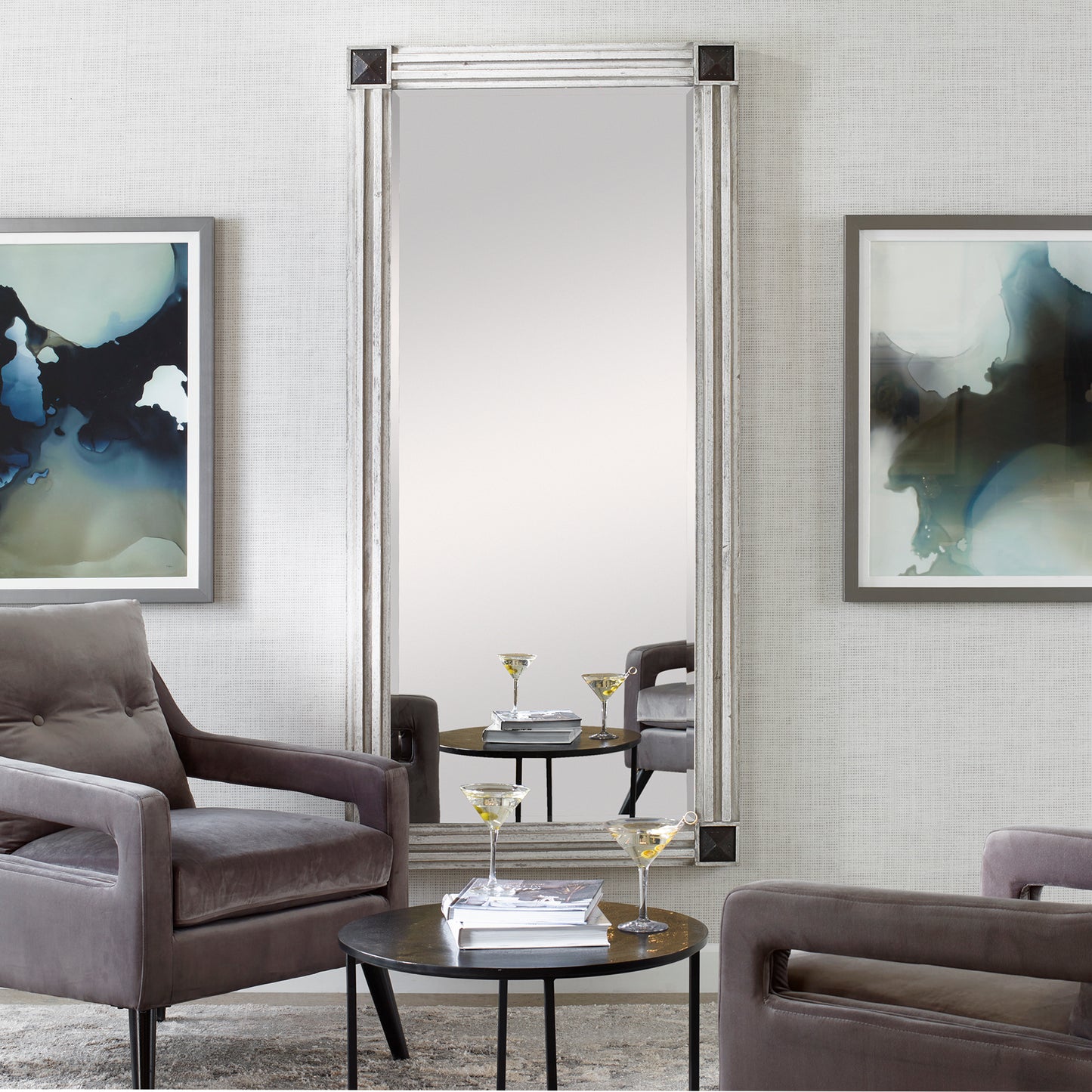 Uttermost Manor Distressed Oversized Mirror | Mirrors | Modishstore - 4