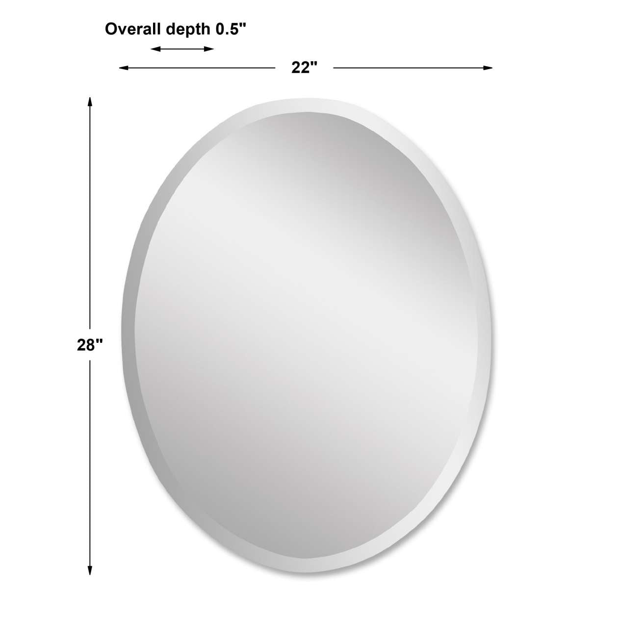Uttermost Frameless Vanity Oval Mirror | Mirrors | Modishstore - 2