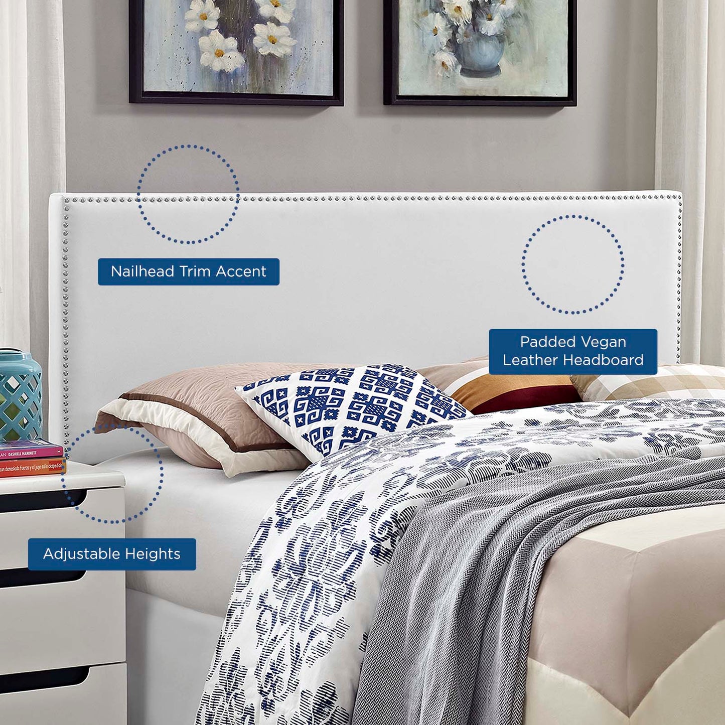 Phoebe Full Upholstered Vinyl Headboard By Modway - MOD-5383 | Headboards | Modishstore - 5