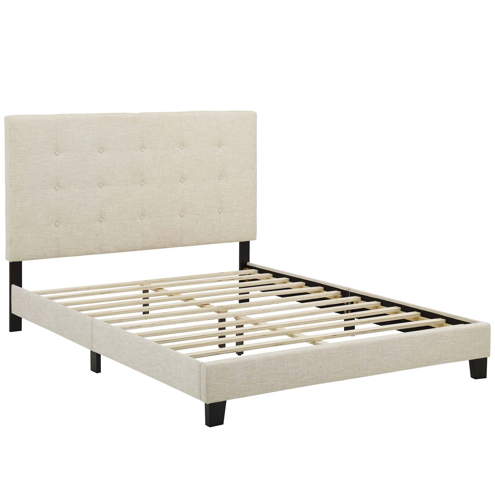 Modway Melanie Full Tufted Button Upholstered Fabric Platform Bed | Beds | Modishstore-9