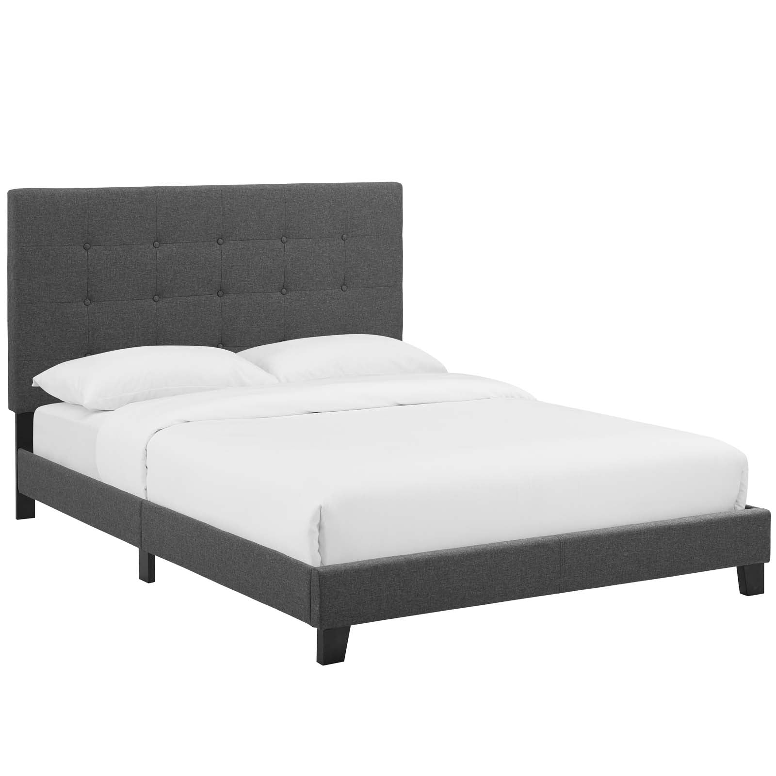 Modway Melanie Full Tufted Button Upholstered Fabric Platform Bed | Beds | Modishstore-3