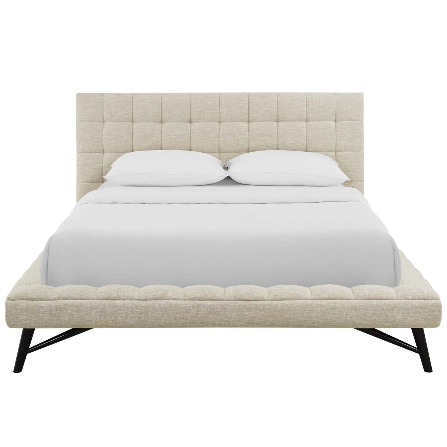 Modway Julia Queen Biscuit Tufted Upholstered Fabric Platform Bed | Beds | Modishstore-6