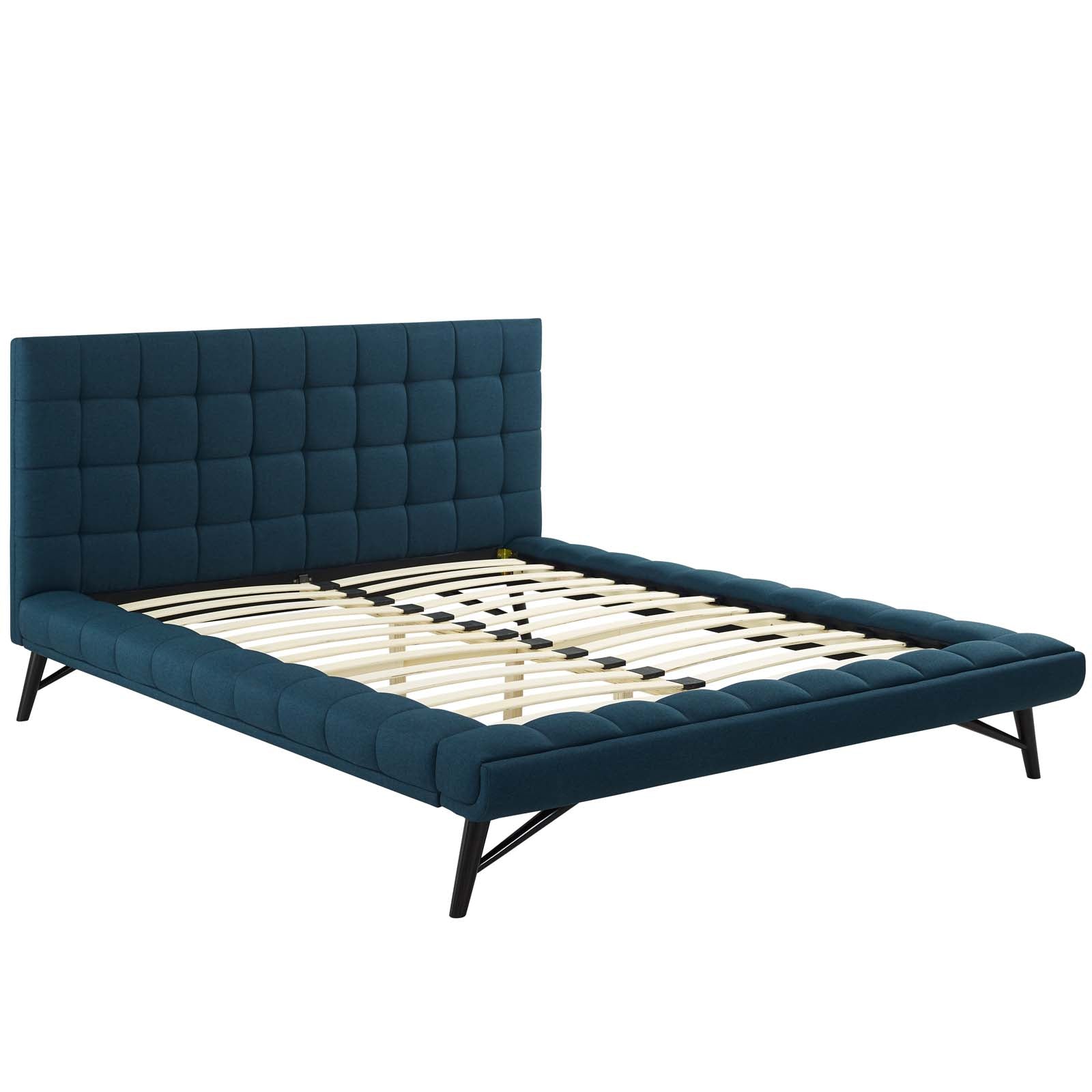 Modway Julia Queen Biscuit Tufted Upholstered Fabric Platform Bed | Beds | Modishstore-10
