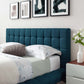 Modway Julia Queen Biscuit Tufted Upholstered Fabric Platform Bed | Beds | Modishstore-8