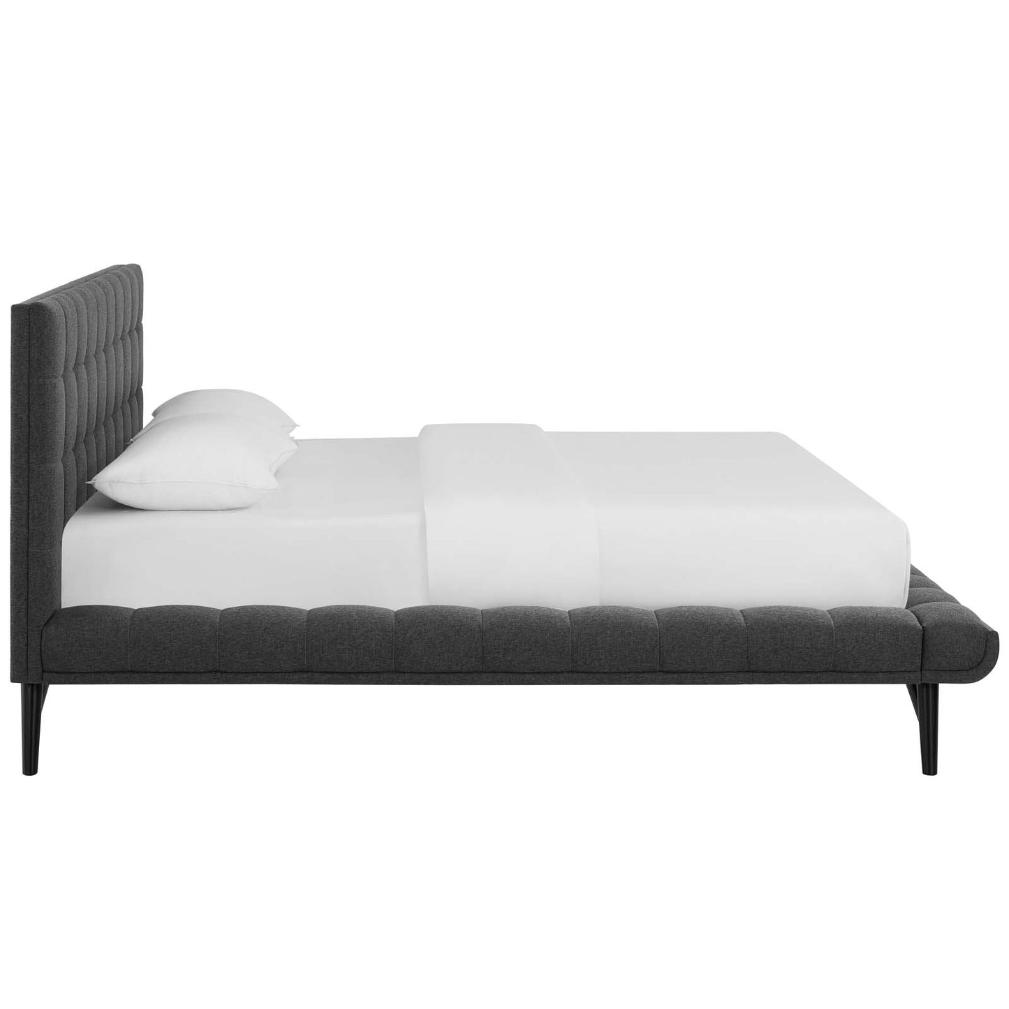 Modway Julia Queen Biscuit Tufted Upholstered Fabric Platform Bed | Beds | Modishstore-17