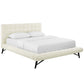 Modway Julia Queen Biscuit Tufted Upholstered Fabric Platform Bed | Beds | Modishstore-21