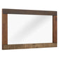 Modway Arwen Rustic Wood Frame Mirror Walnut | Mirrors | Modishstore-2