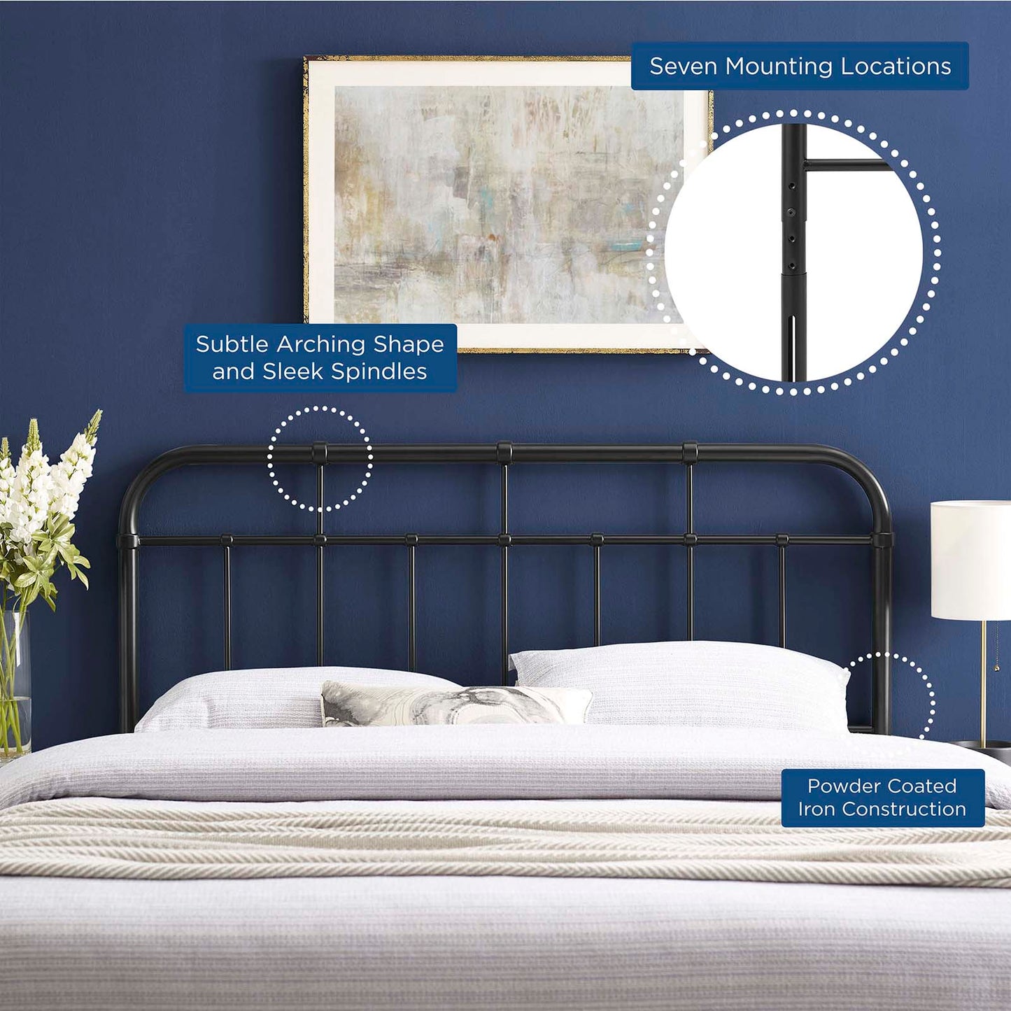 Modway Alessia King Metal Headboard - MOD-6163 | Headboards | Modishstore - 6