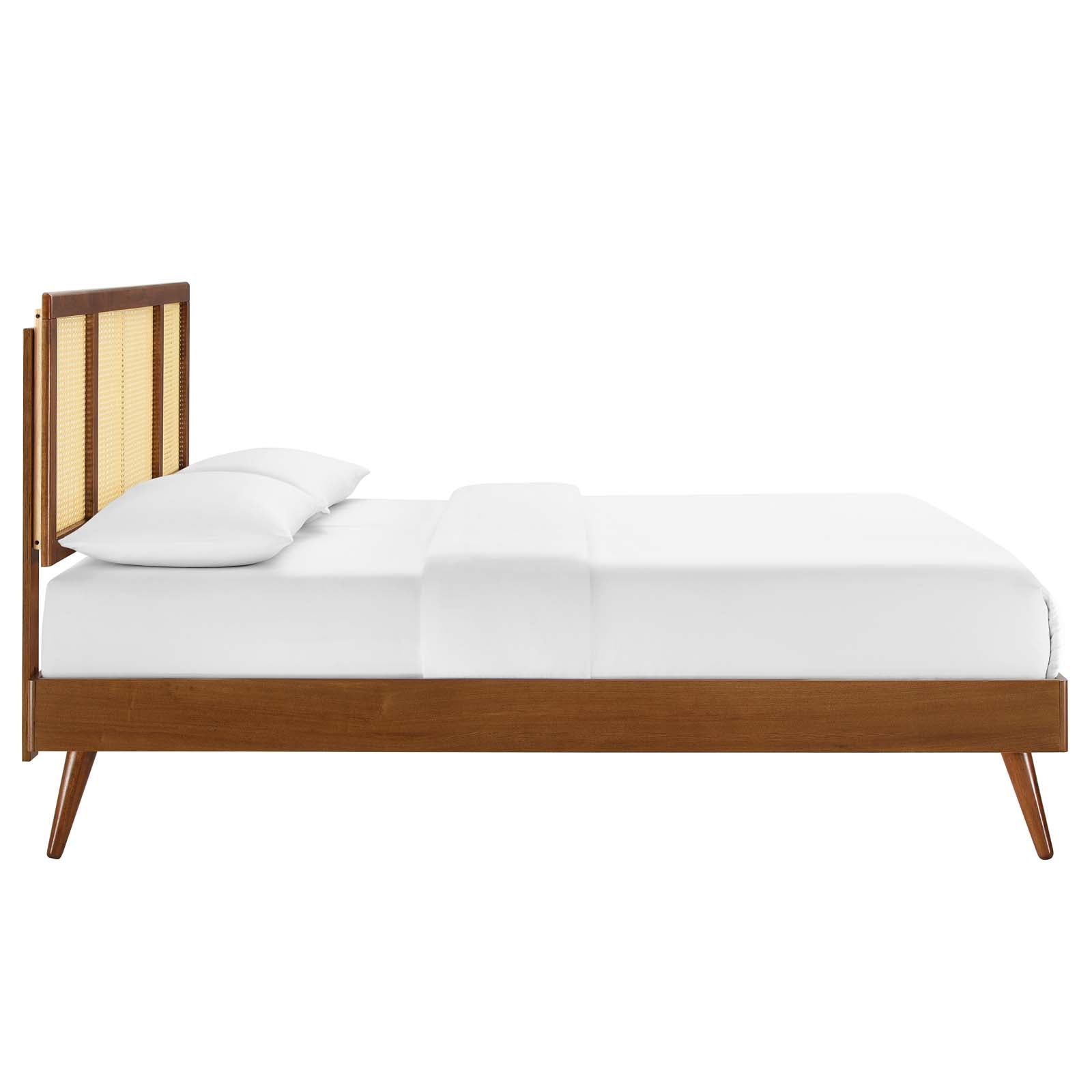 Kelsea Cane and Wood Full Platform Bed With Splayed Legs By Modway | Beds | Modishstore-14