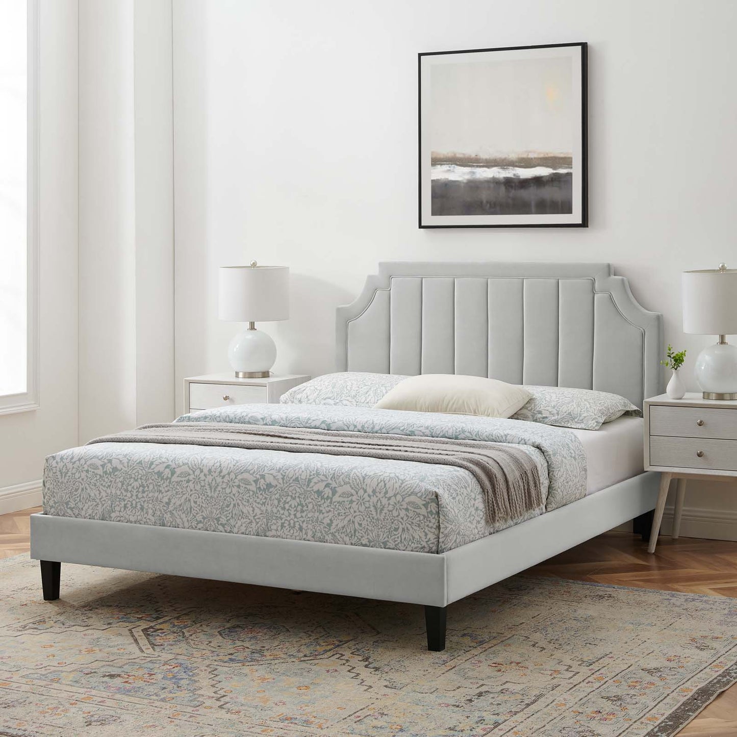 Modway Sienna Performance Velvet Queen Platform Bed - MOD-6714 | Beds | Modishstore - 64