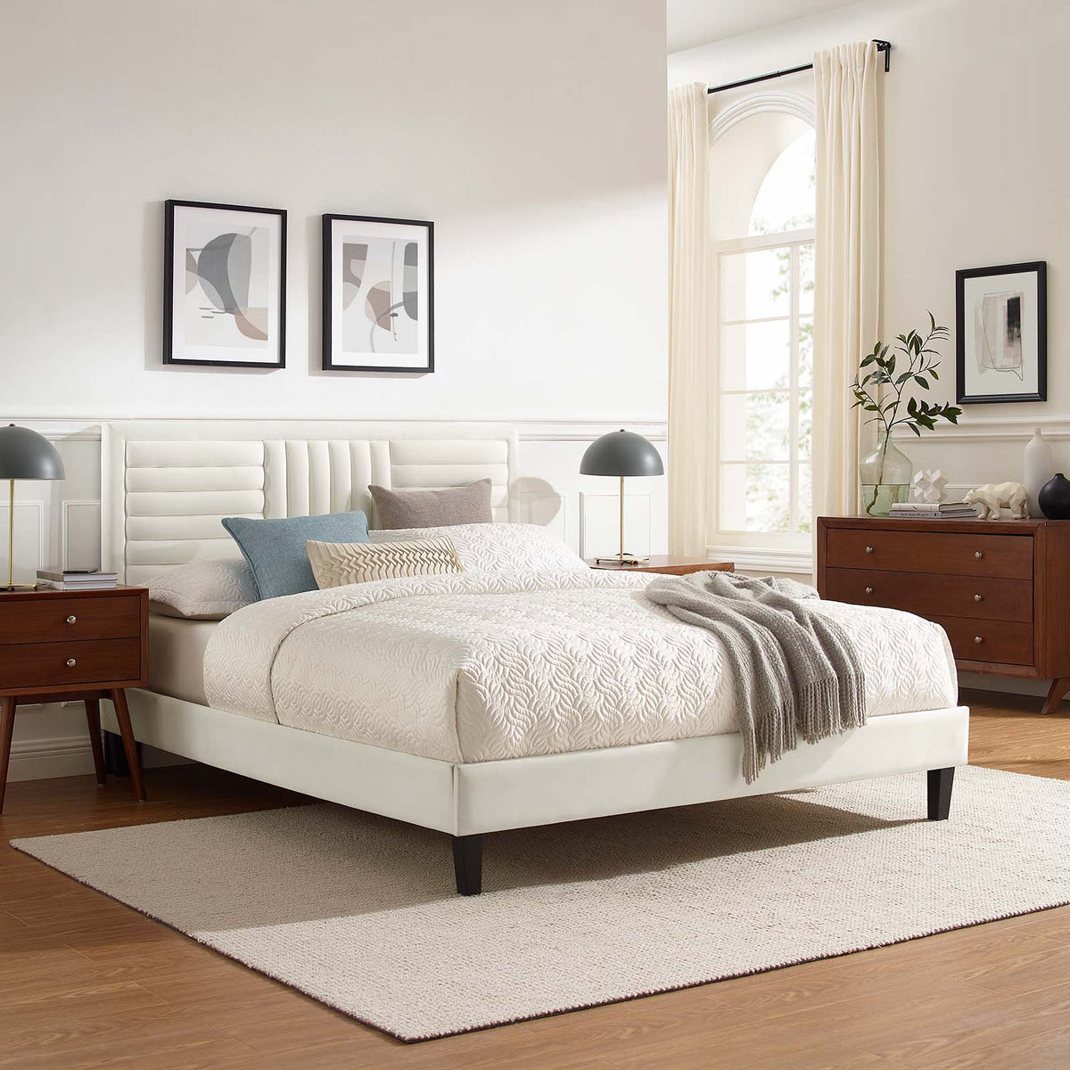 Sofia Channel Tufted Performance Velvet Twin Platform Bed By Modway - MOD-6987 | Beds | Modishstore - 31