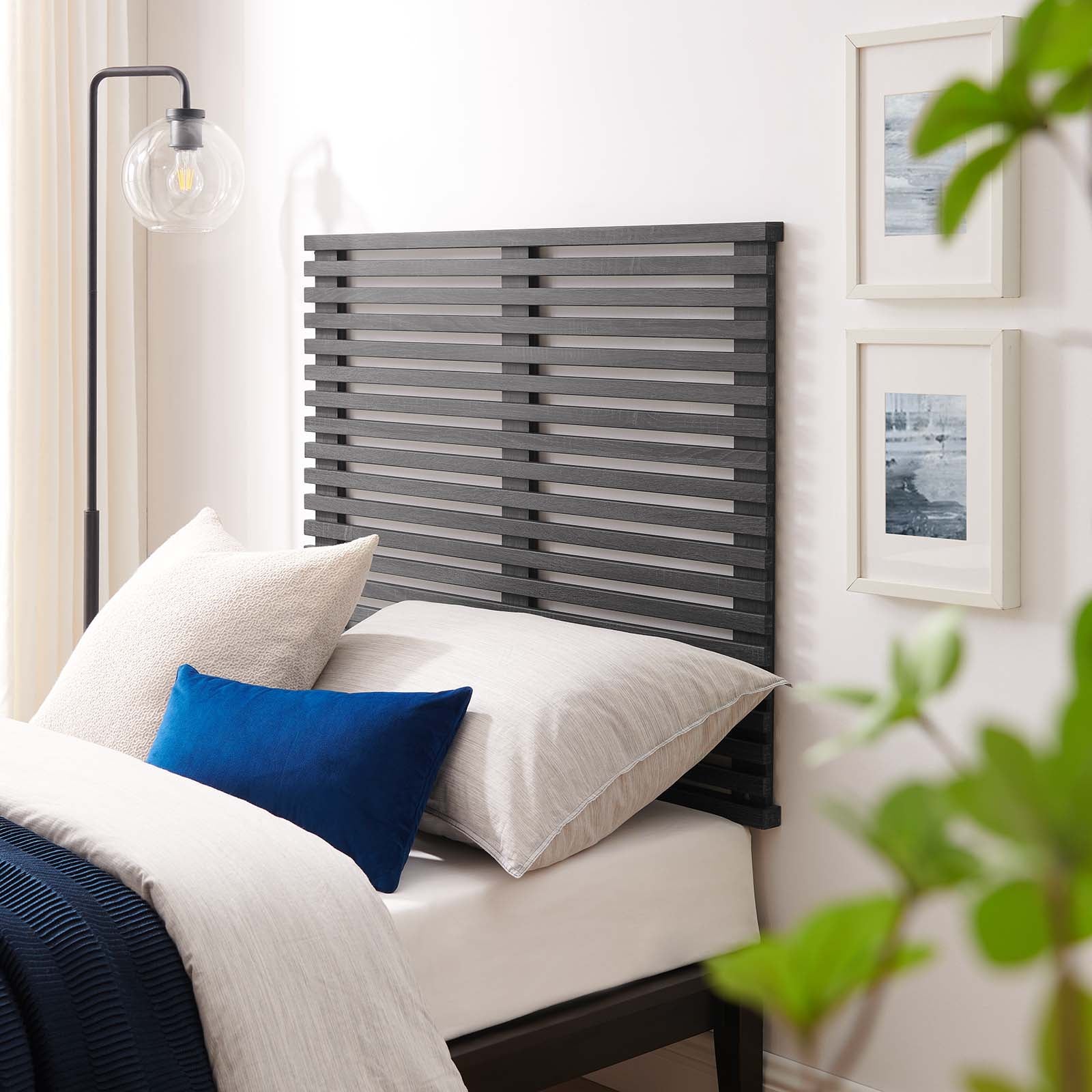 Modway Render Wall Mount Twin Wood Headboard Walnut â MOD-7061