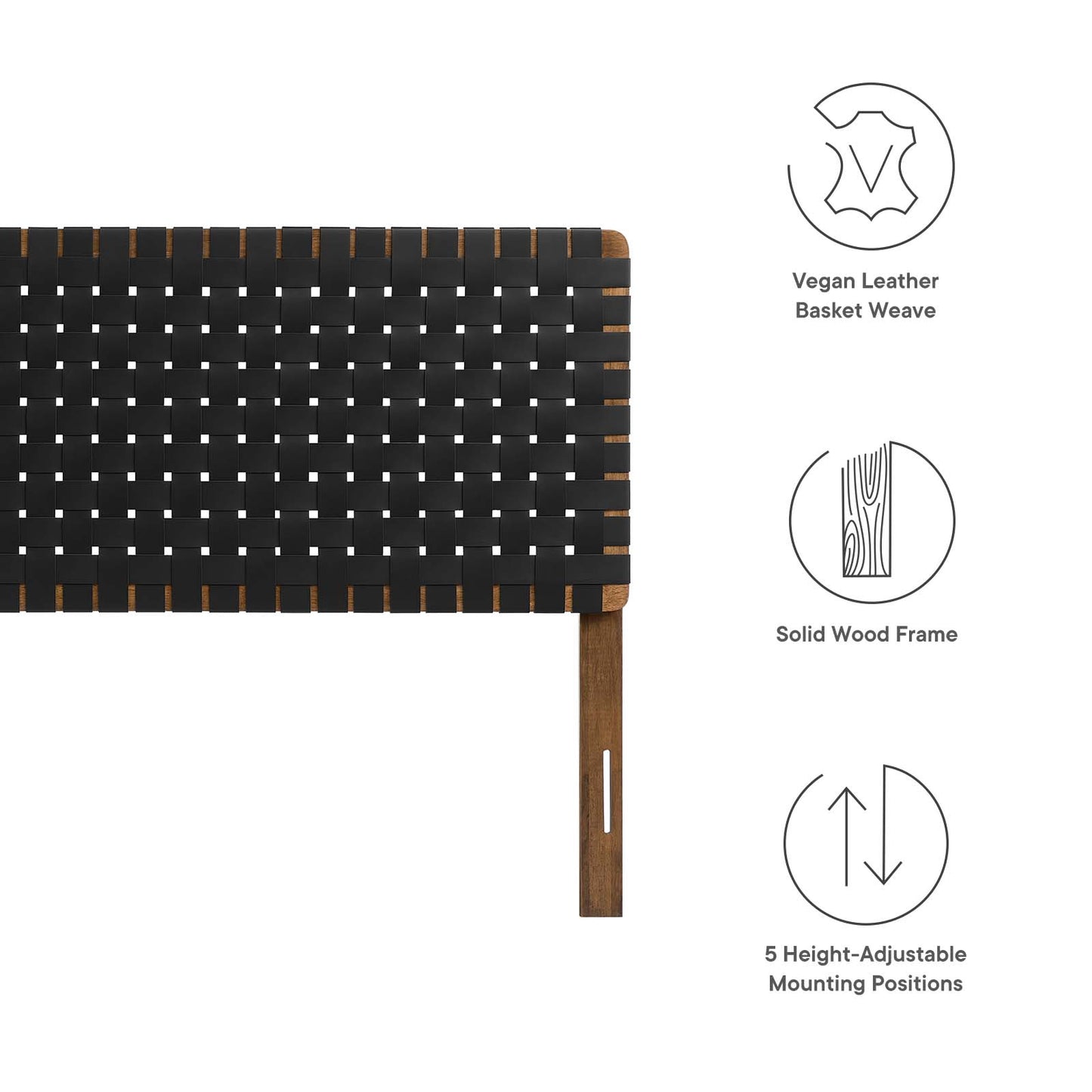 Sparta Weave King Vegan Leather Headboard By Modway - MOD-7127 | Headboards | Modishstore - 21